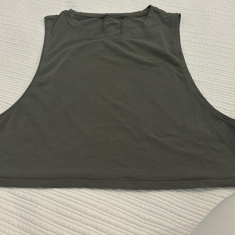 lululemon athletica Olive Green Crop Tank Top